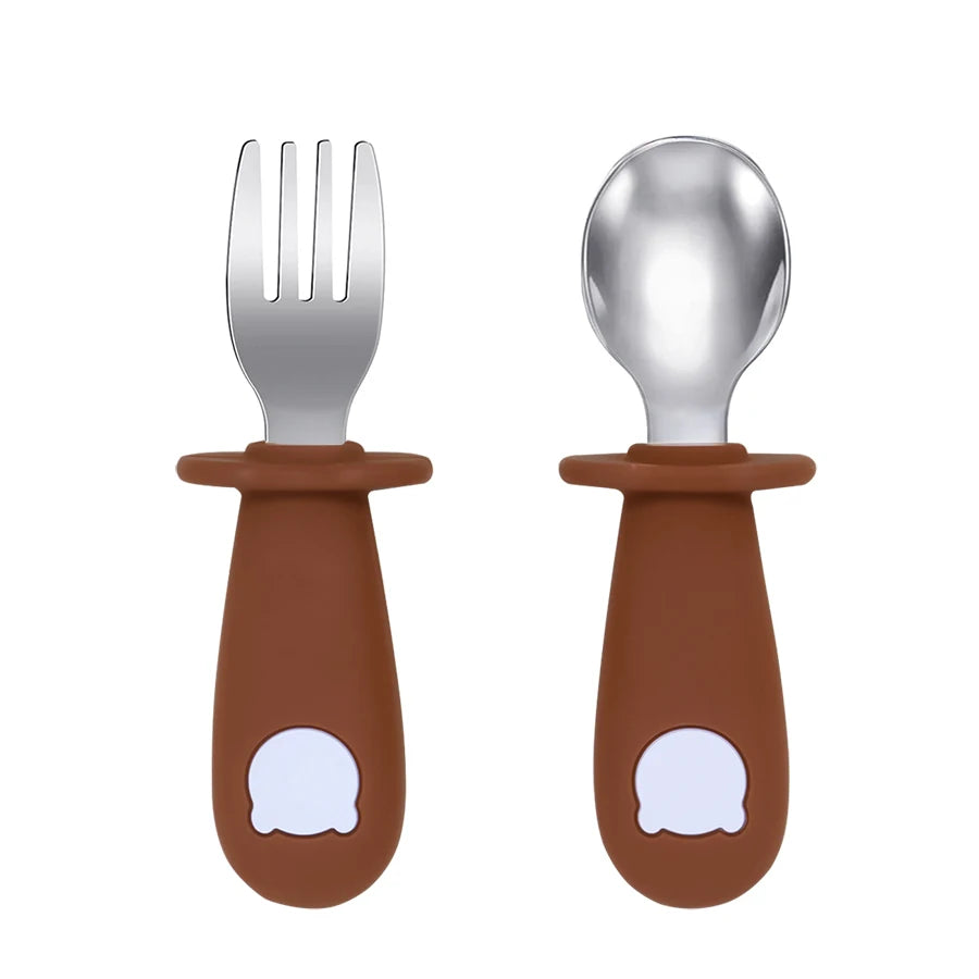 LittleCuddles™ Baby Bear Feeding Spoon & Fork Set