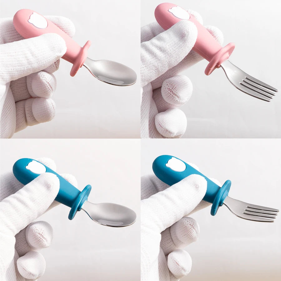 LittleCuddles™ Baby Bear Feeding Spoon & Fork Set