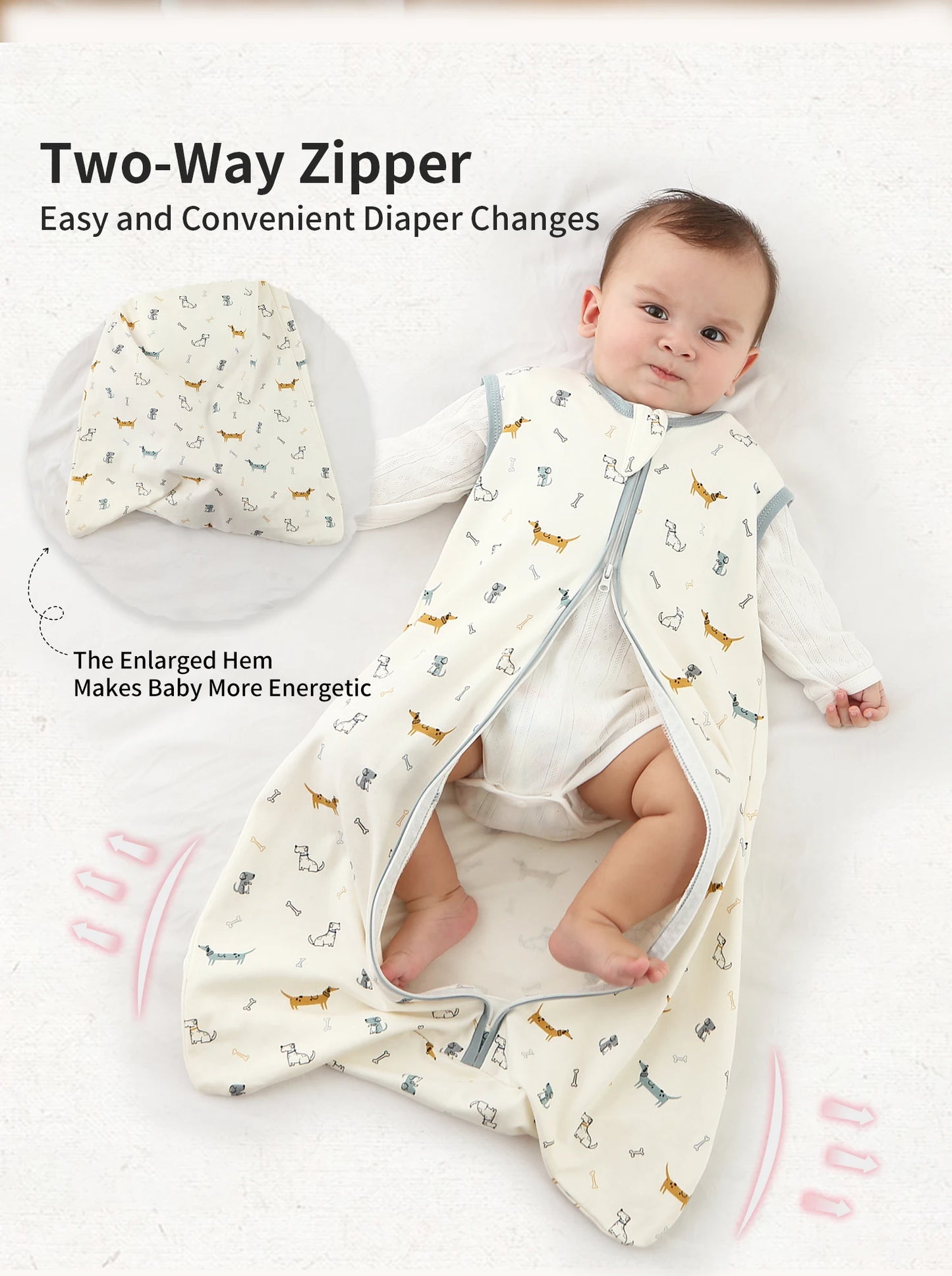 🍼 LittleCuddles™ Baby Sleep Sack – Safe & Comfy All-Night Sleep